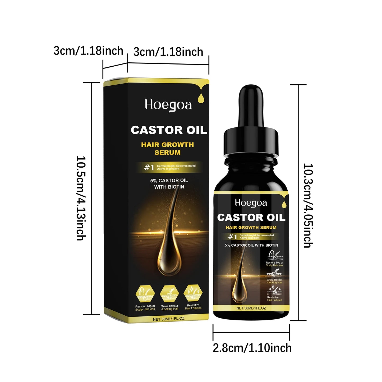 Hoegoa Castor Oil Hair Thickening Serum (30ml)