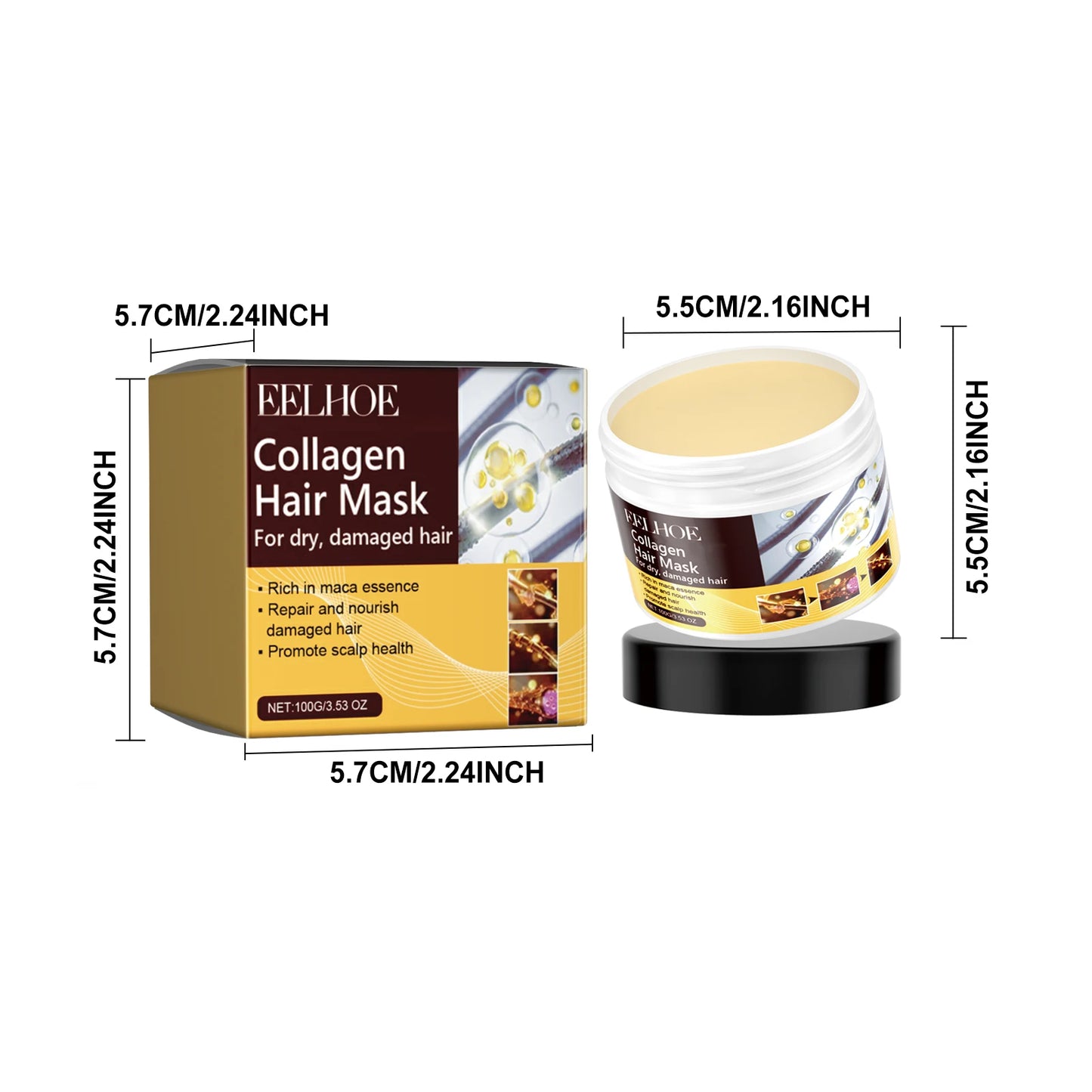 EELHOE Collagen Hair Mask – Repair & Anti-Frizz Care