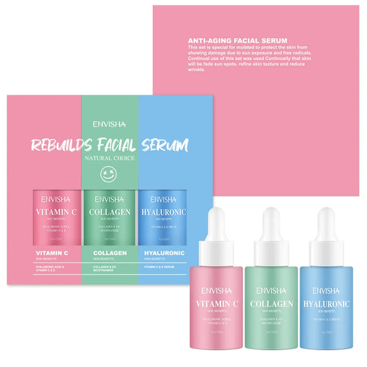 Anti-Aging Skincare Kit – Collagen, Hyaluronic Acid & Vitamin C for Wrinkles, Acne & Whitening