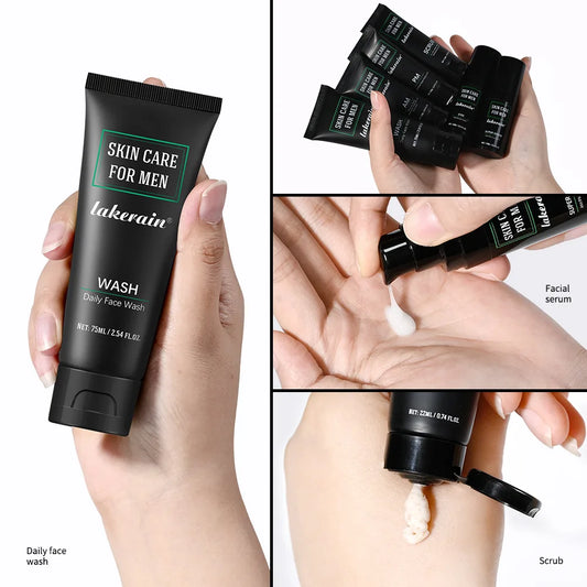 Men’s 3-in-1 Skin Care Kit – Face Wash, Moisturizing Cream & Anti-Aging Eye Cream