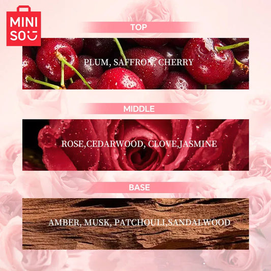 MINISO Rose Secret Eau de Toilette – Women’s Floral Fruity Fragrance (30ml)