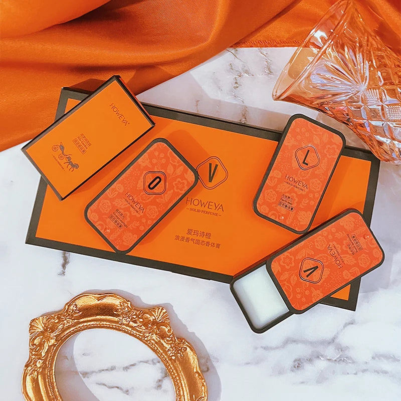 4PCS Solid Perfume Set – Floral & Fruity Long-Lasting Fragrance, Portable (Gift & Daily Use)