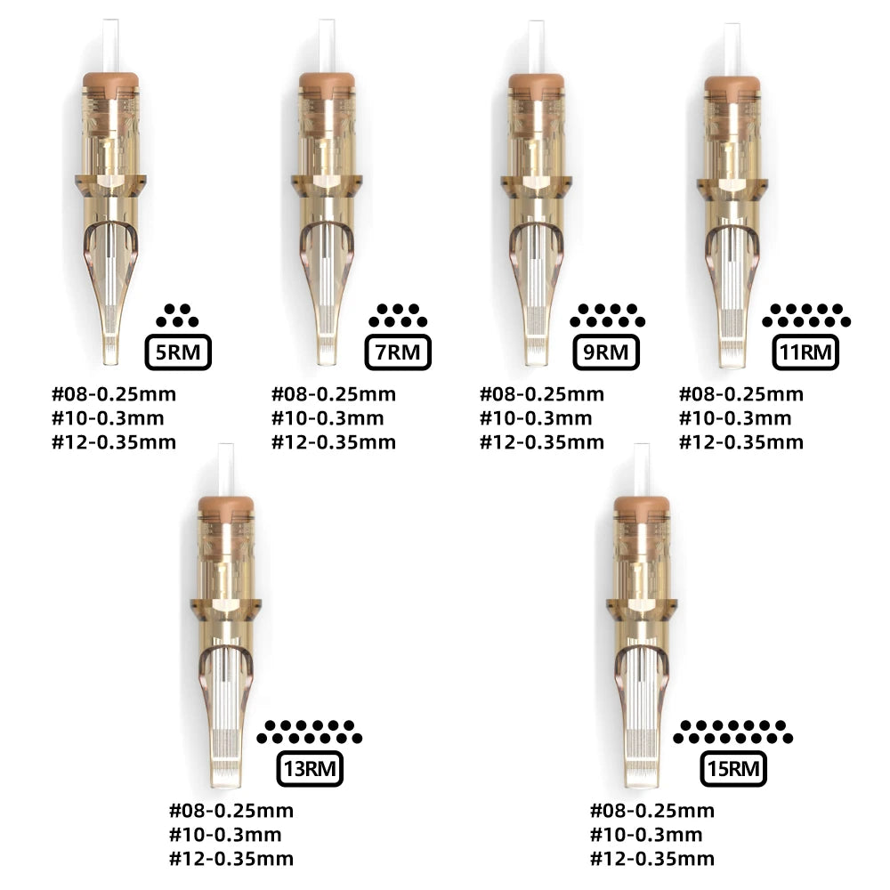 Ambition Tattoo Cartridge Needles – Round Magnum 20pcs Sterile