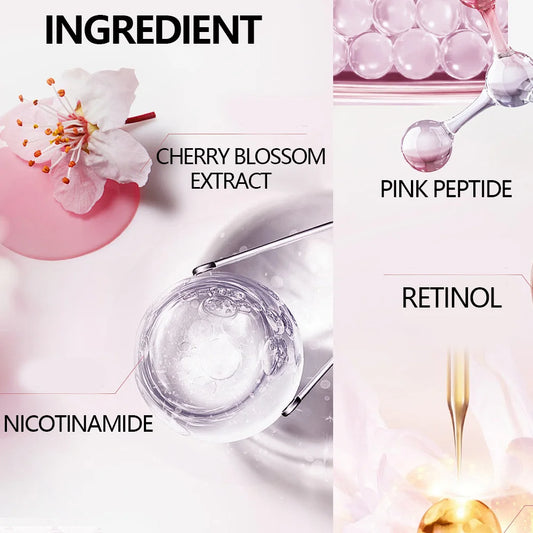Day & Night Skincare Set – Pink Peptide, Vitamin C, Sakura & Retinol Firming Kit