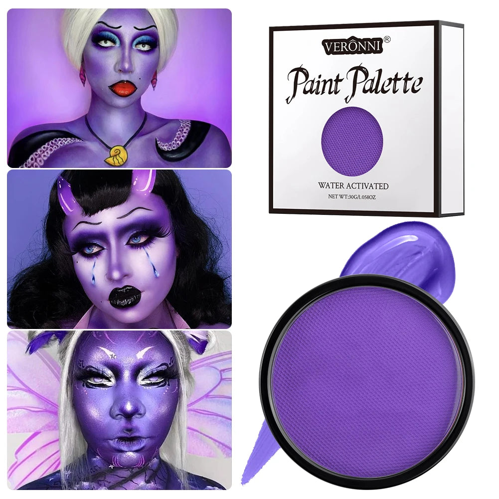 6 Colors Water Activated Face & Body Paint Kit – Non-Toxic Makeup