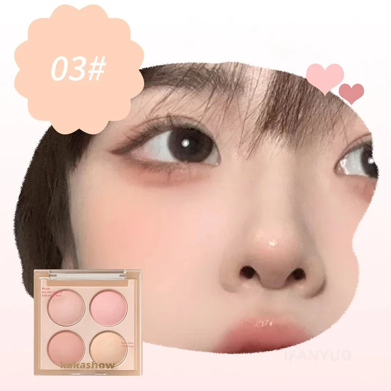 Surnelia Radiant-Glow: Korean-Style Multi-Blush & Contour Palette