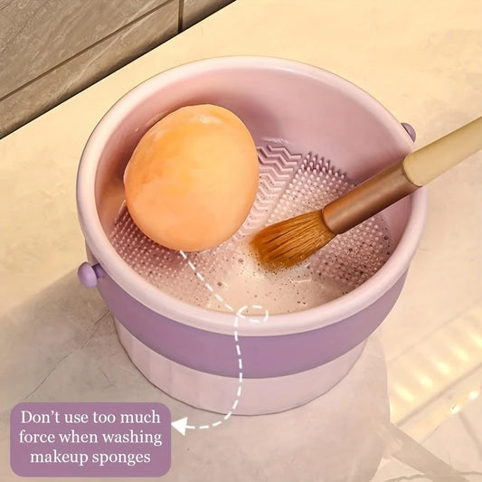 3-in-1 Silicone Makeup Brush Cleaner & Drying Rack