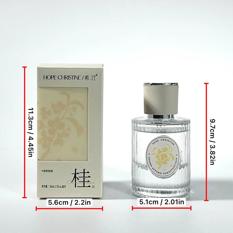HOPE CHRISTINE Brand Osmanthus Fragrance for Woman Original Long Lasting Floral Notes Perfume 50ML Free Shipping