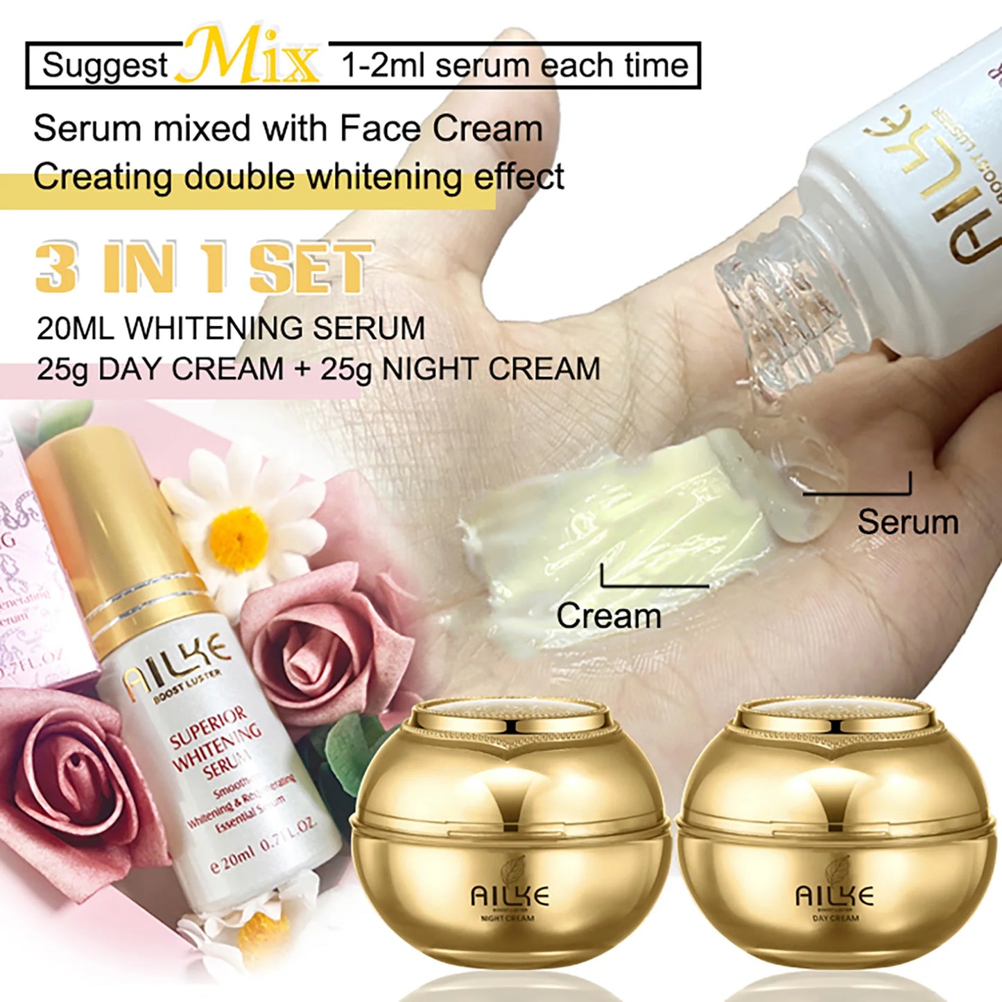 AILKE Collagen Face Care Set – Hydrating & Even Skin Tone
