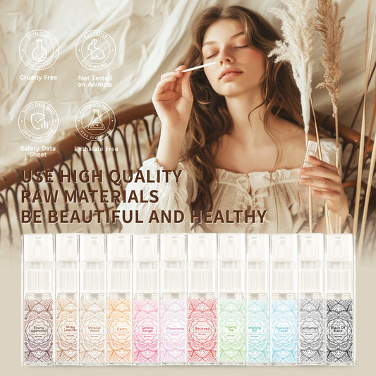 Women’s Perfume Spray Set – Essential Oil Fragrance (Floral Fruity Woody, Long-Lasting)