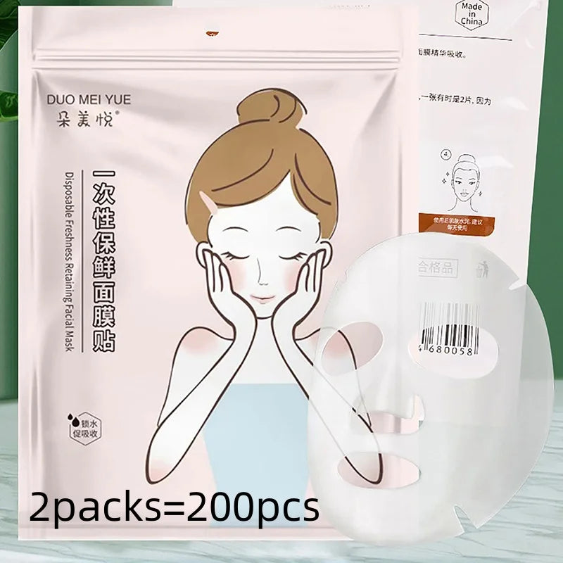 Disposable Facial Mask Wrap – Transparent Face & Neck Beauty Film
