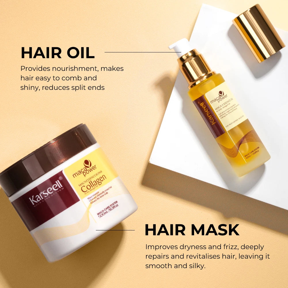 Karseell Collagen Hair Mask & Argan Oil Serum Set
