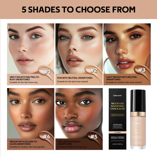 Matte Concealer Foundation – Full Coverage Multi-Use Cream