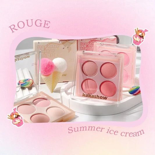 Surnelia Radiant-Glow: Korean-Style Multi-Blush & Contour Palette