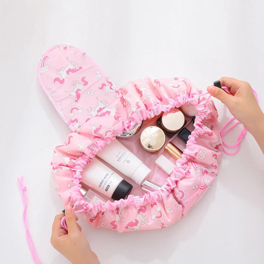 Drawstring Cosmetic Bag – Waterproof Travel Makeup Organizer