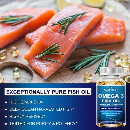 Alxfresh Omega 3 Fish Oil 3600mg – High EPA & DHA Supplement