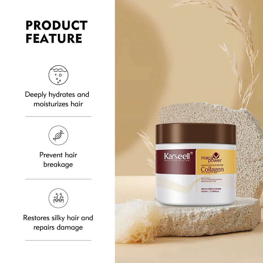 Karseell Collagen Hair Mask with Argan Oil – Deep Repair & Strengthening 100ml