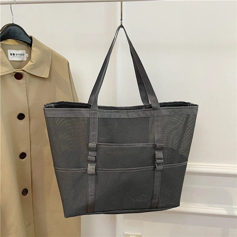Portable Mesh Beach Bag – Travel & Storage Tote