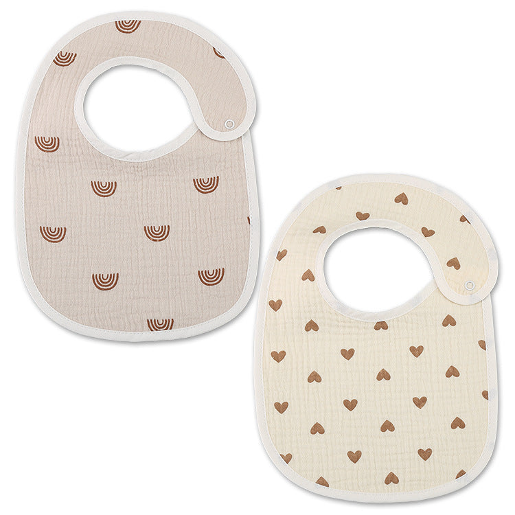 Thin Kids' Bib - Pure Cotton Waterproof Gauze Towel