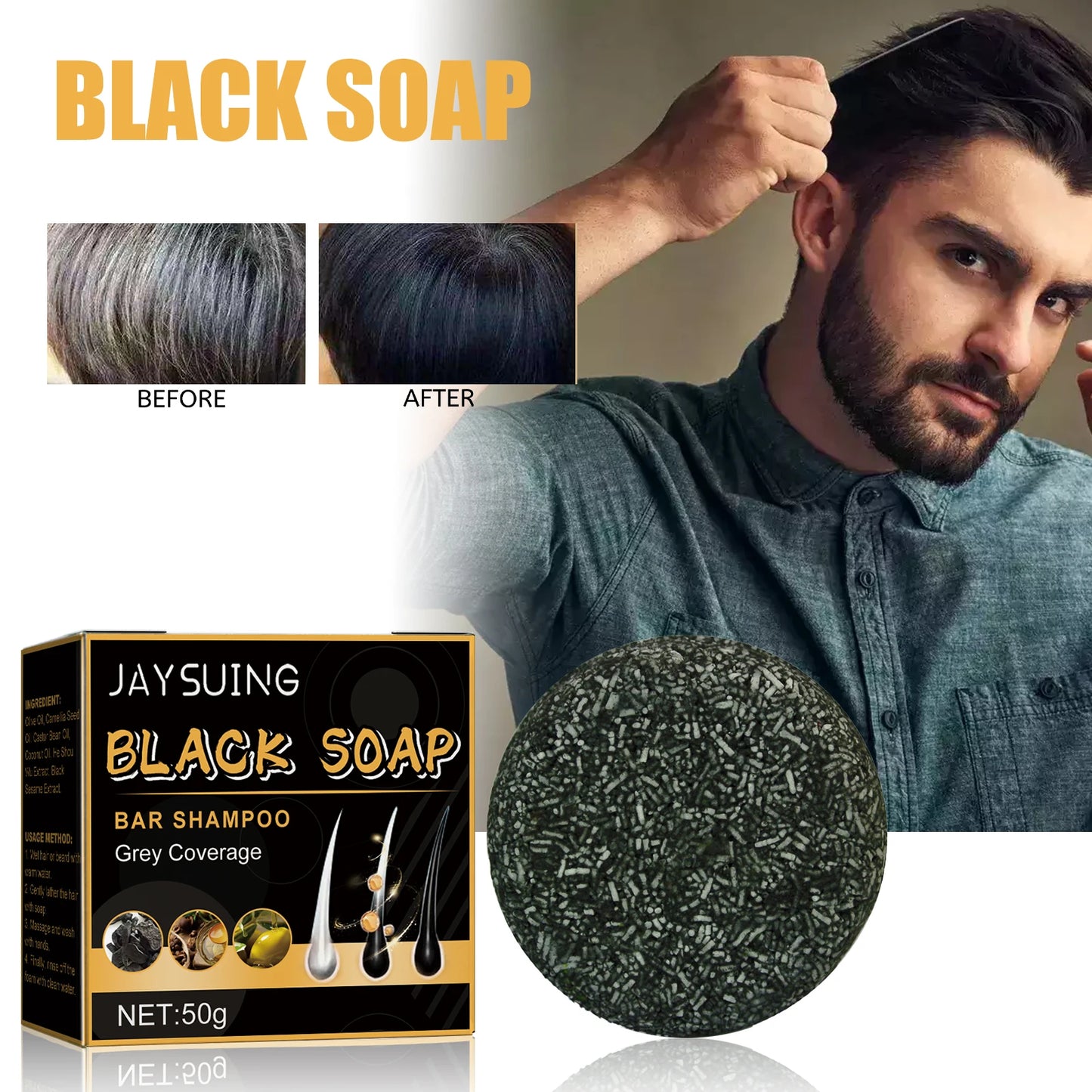 Black Soap Shampoo – Nourishing Hair & Scalp Care