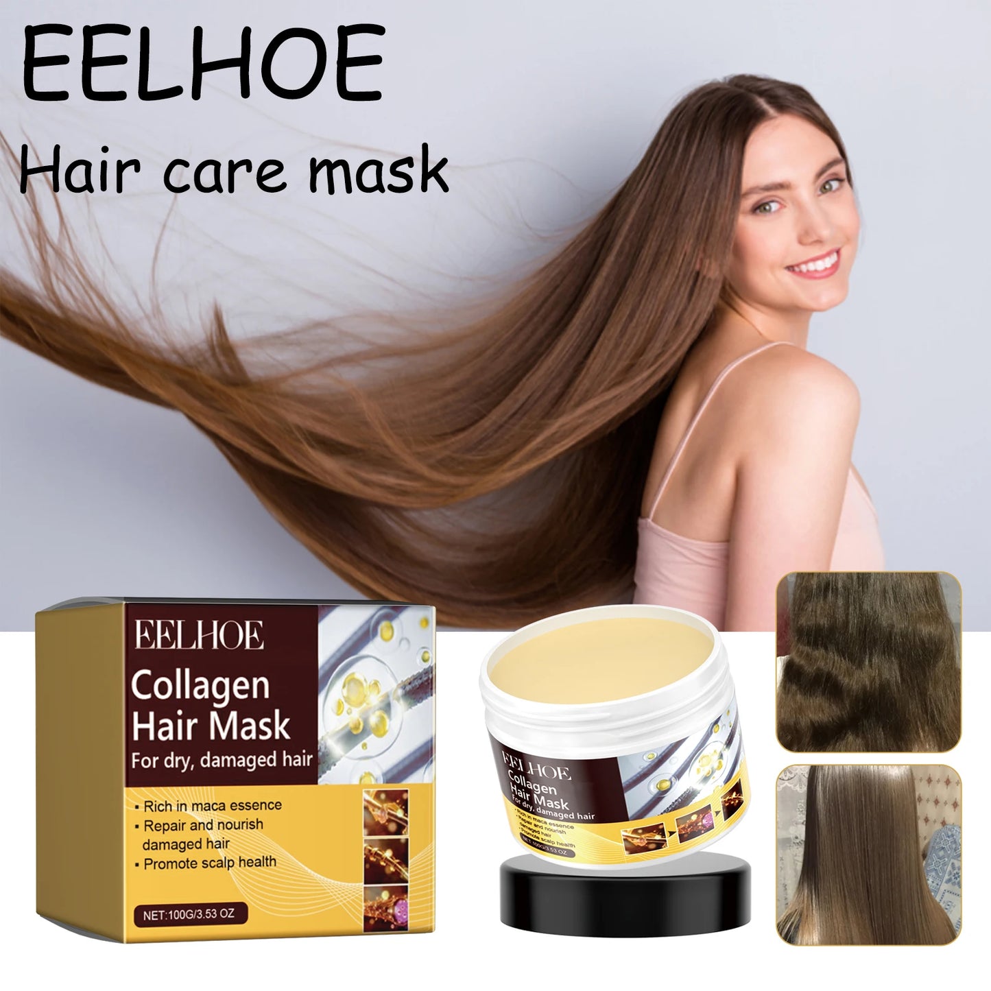 EELHOE Collagen Hair Mask – Repair & Anti-Frizz Care