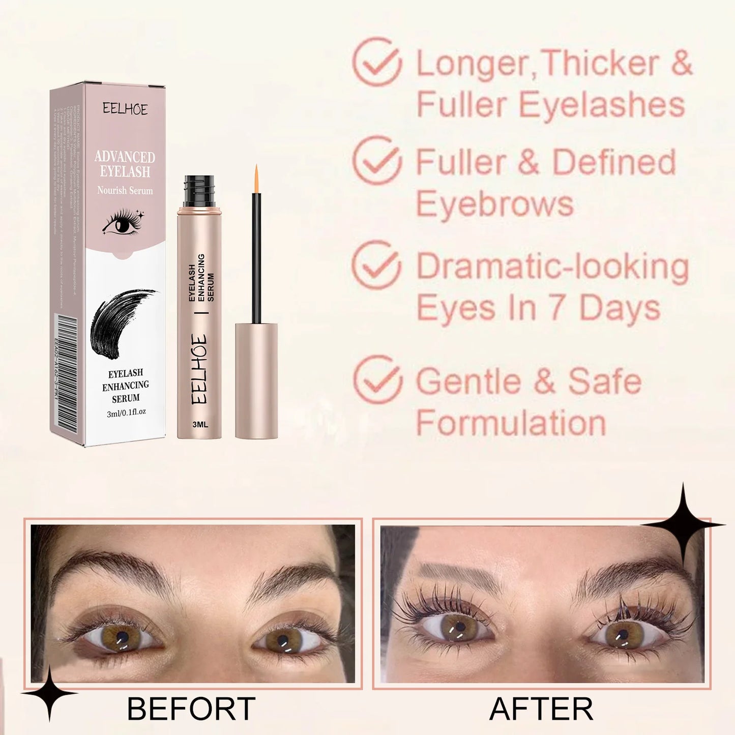 Eelhoe Eyelash Serum – Strengthening & Nourishing Lash Care (3ml)