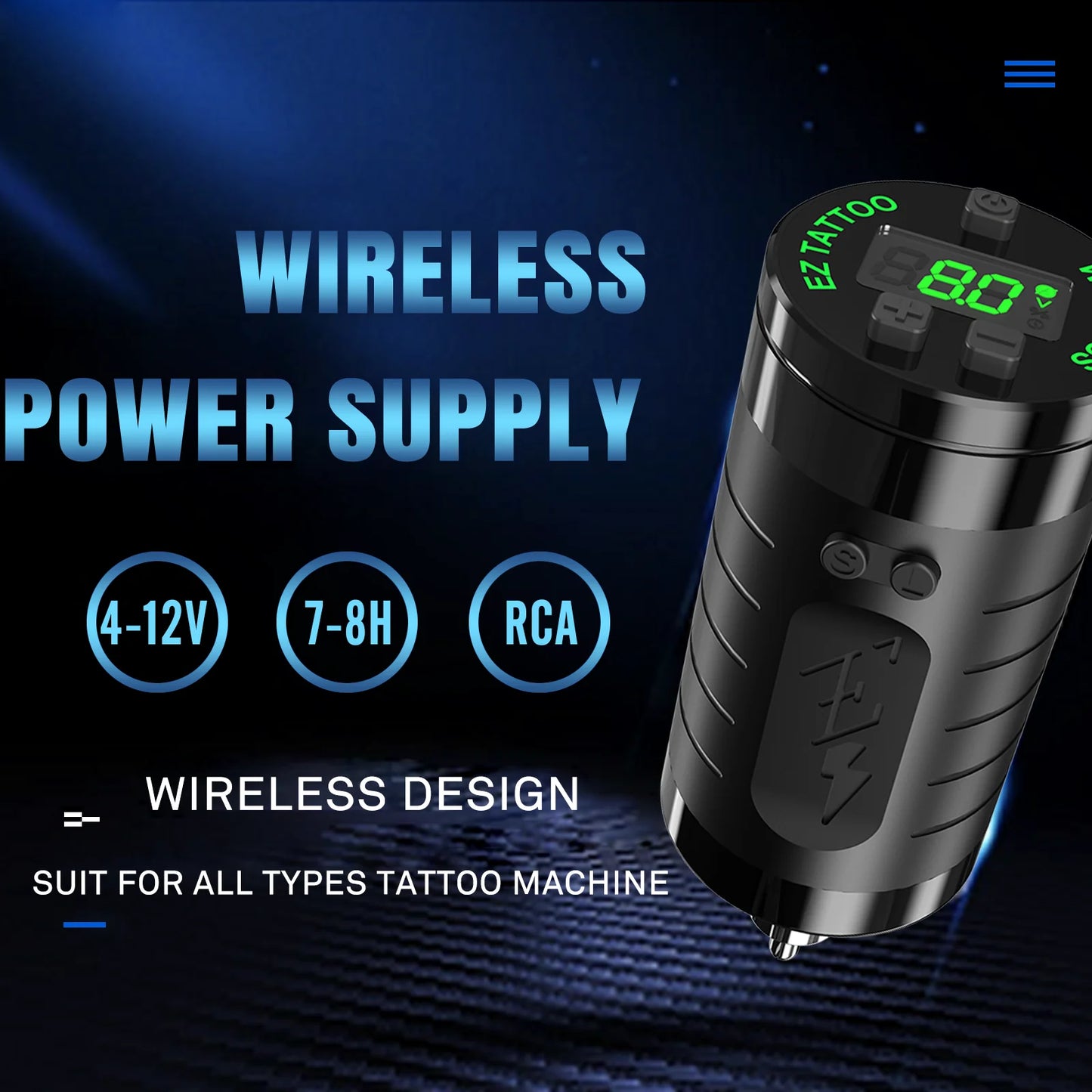 EZ EvoTech Wireless Tattoo Pen Kit – Professional Machine with 40 SMP Cartridge Needles