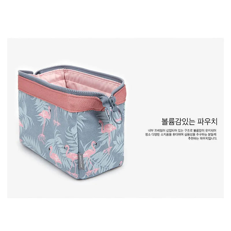 Waterproof Flamingo Cosmetic Bag – Travel Makeup Organizer