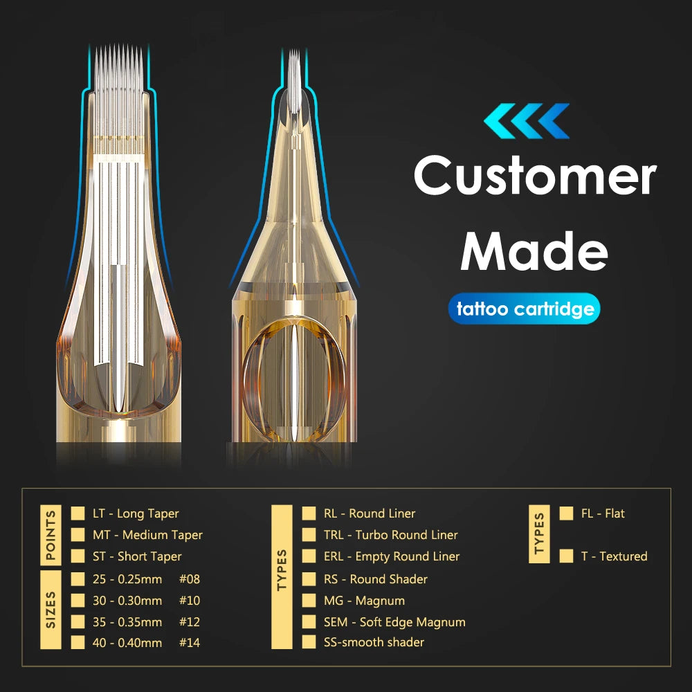 Ambition Tattoo Cartridge Needles – Round Magnum 20pcs Sterile