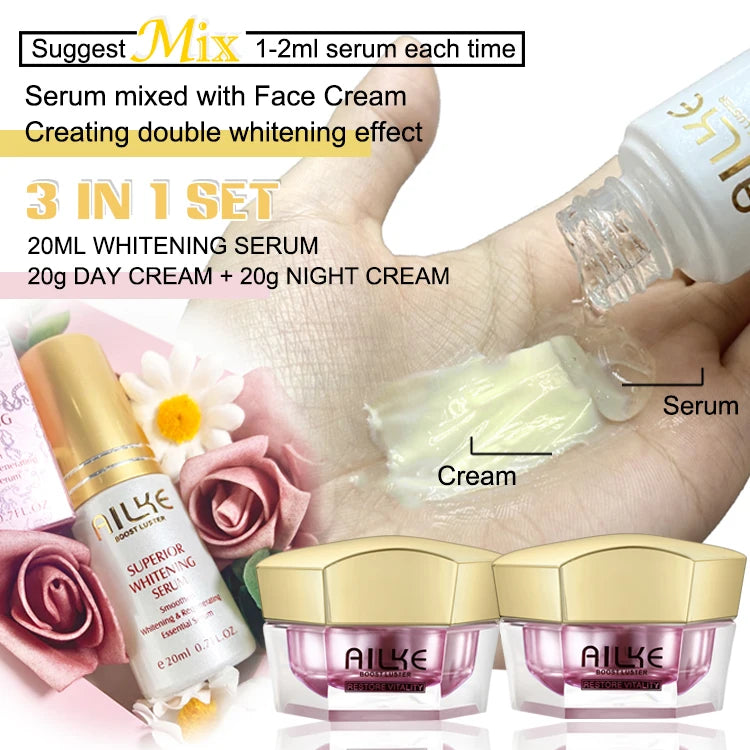 AILKE Collagen & Hyaluronic Acid Face Cream Set – Hydrating & Anti-Aging Care