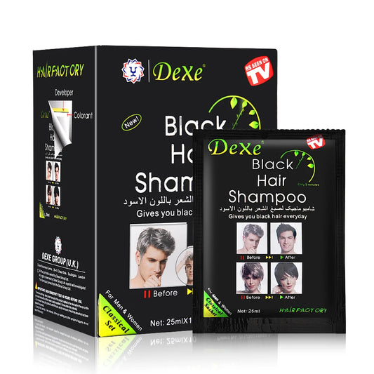 Black Hair Shampoo – Herbal Hair Color Shampoo (250ml, 5 Minute Care)