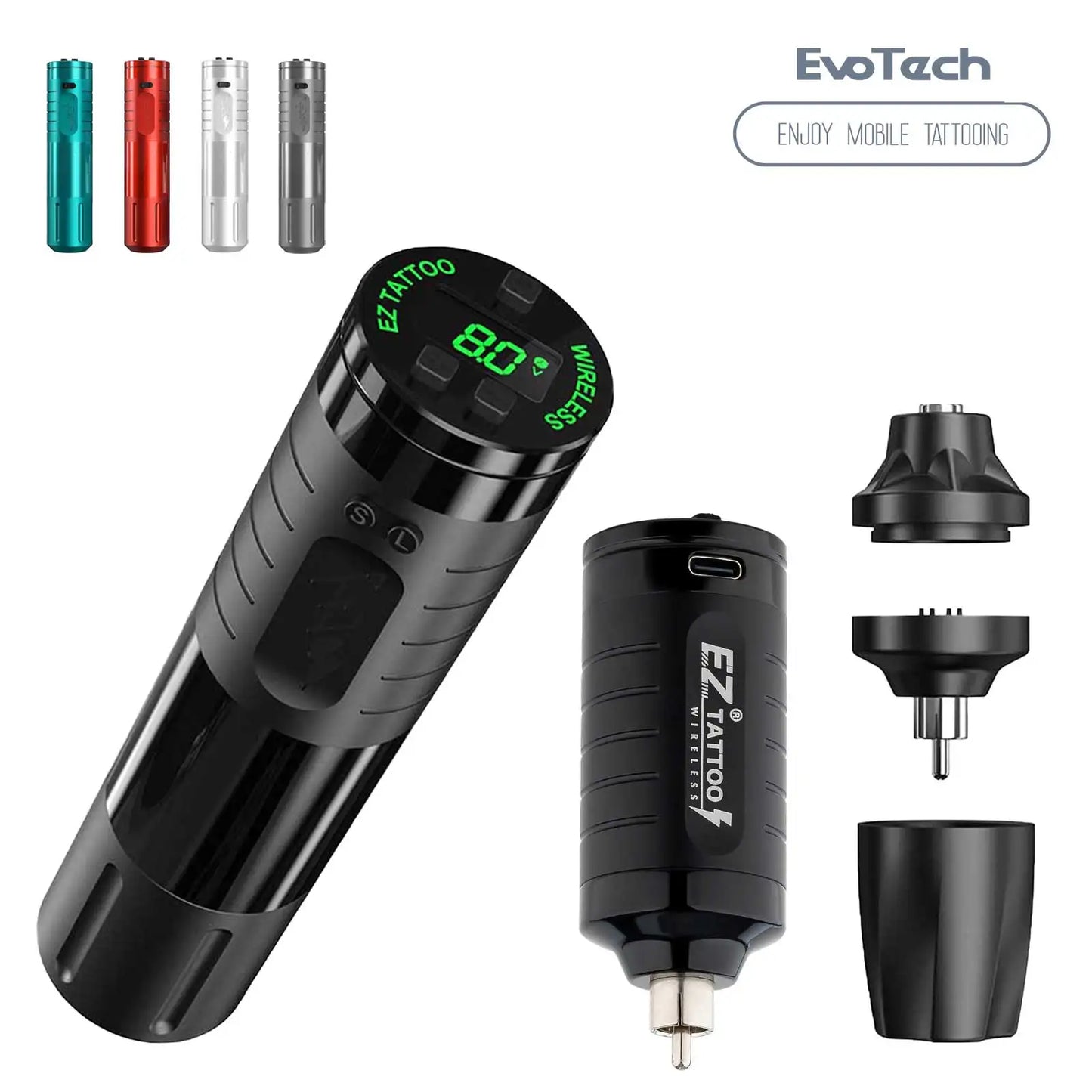 EZ EvoTech Wireless PMU Pen: Professional Tattoo & Permanent Makeup Kit