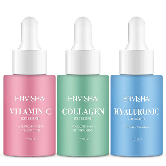 Anti-Aging Skincare Kit – Collagen, Hyaluronic Acid & Vitamin C for Wrinkles, Acne & Whitening