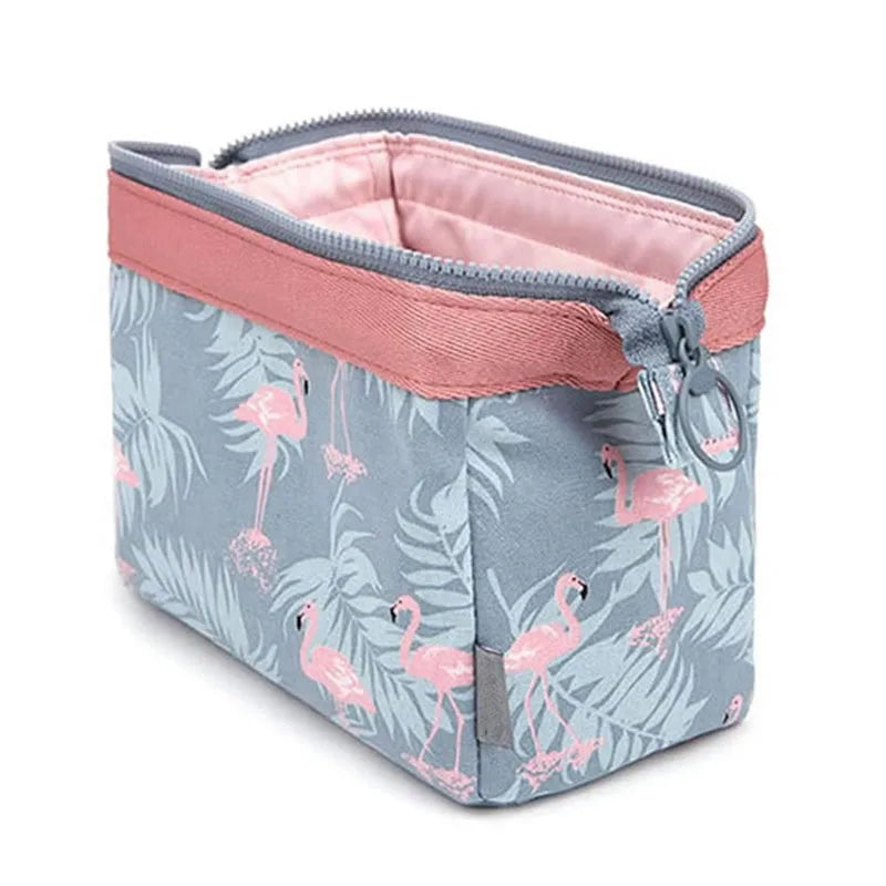 Waterproof Flamingo Cosmetic Bag – Travel Makeup Organizer