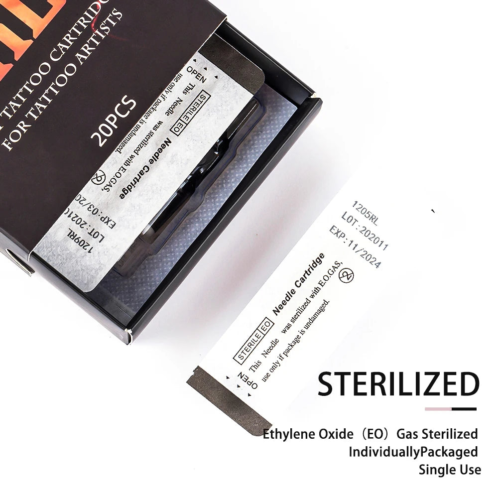 XNET VREX Tattoo Cartridge Needles – Round Liner 20pcs
