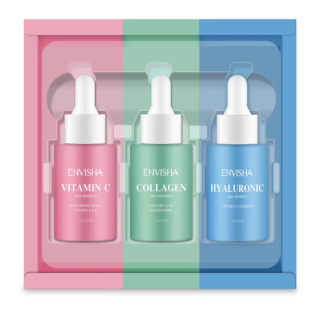 Anti-Aging Skincare Kit – Collagen, Hyaluronic Acid & Vitamin C for Wrinkles, Acne & Whitening