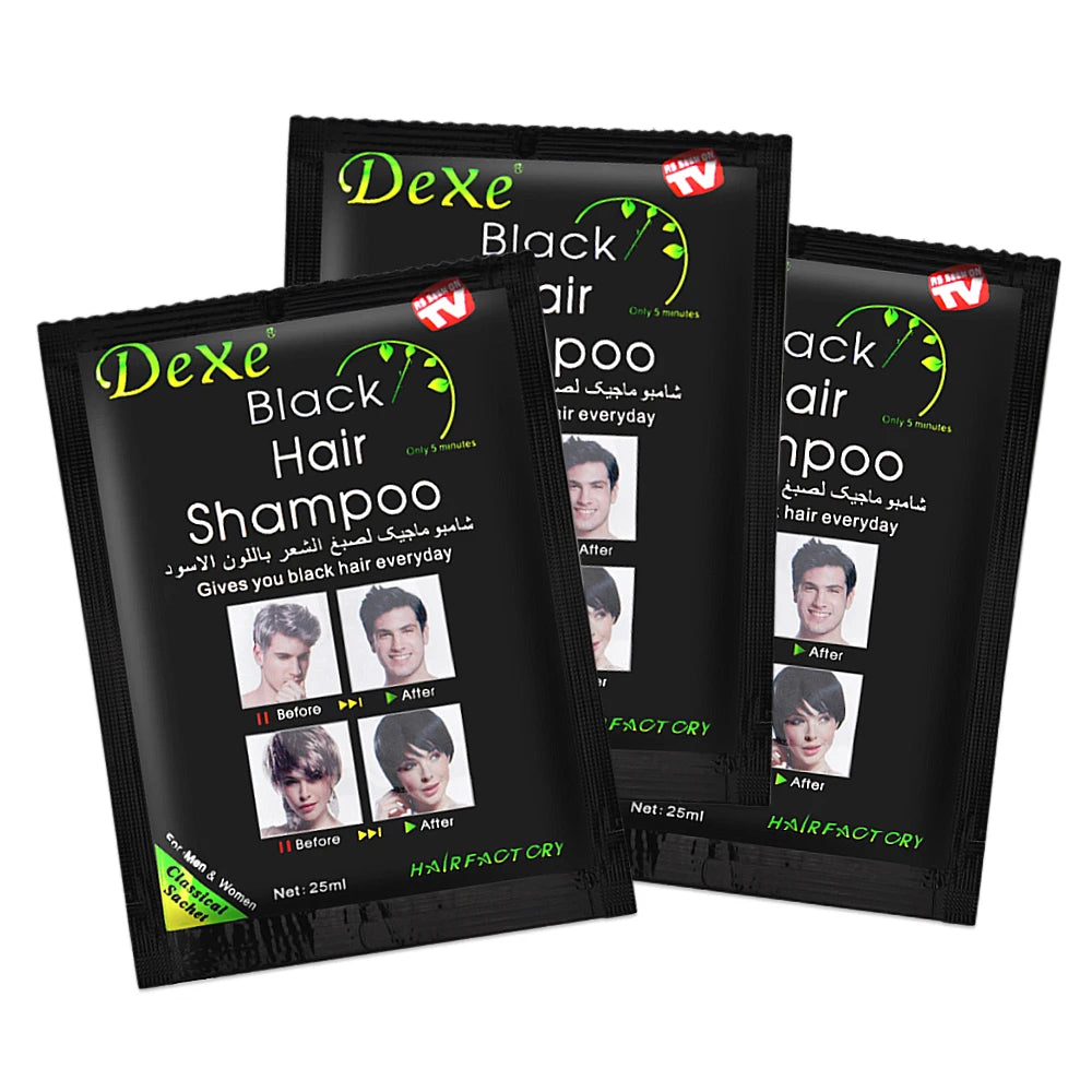 Black Hair Shampoo – Herbal Hair Color Shampoo (250ml, 5 Minute Care)