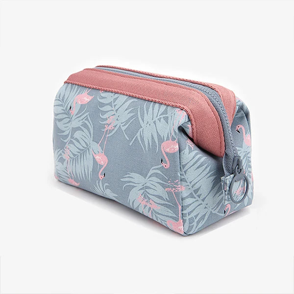 Waterproof Flamingo Cosmetic Bag – Travel Makeup Organizer