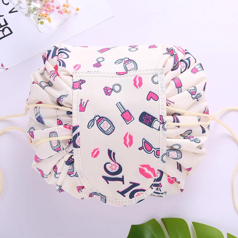 Drawstring Cosmetic Bag – Waterproof Travel Makeup Organizer