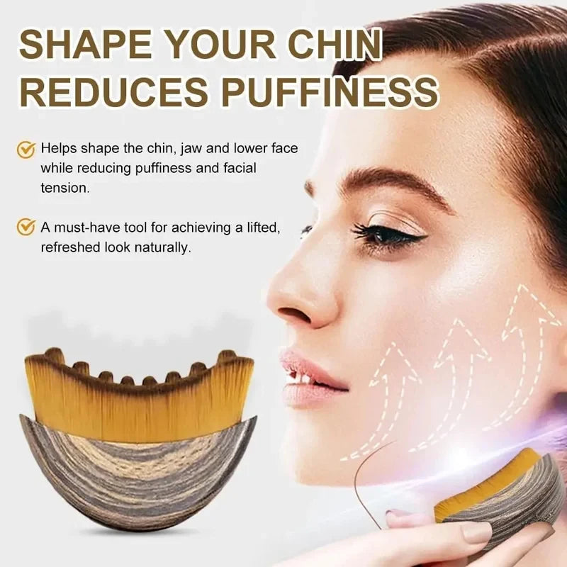 Lymphatic Contour Face Brush – Skin Sculpting Tool for Face, Chin & Jawline