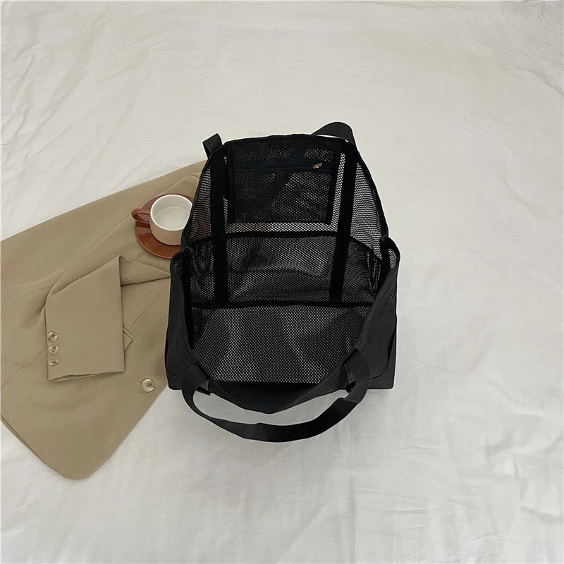Portable Mesh Beach Bag – Travel & Storage Tote