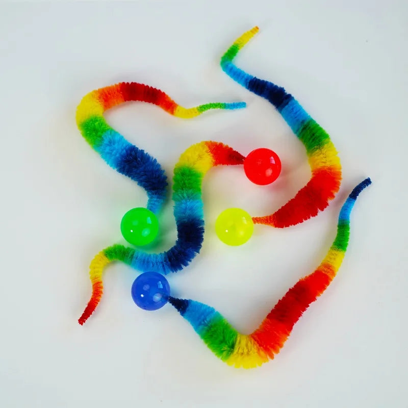 WiggleWorm: Elastic Caterpillar Teaser Toy