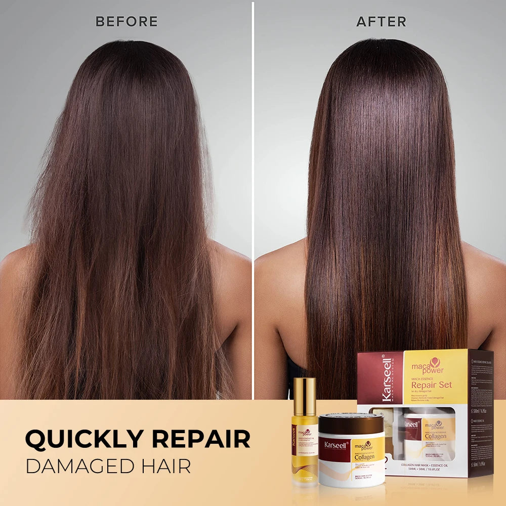 Karseell Collagen Hair Mask & Argan Oil Serum Set