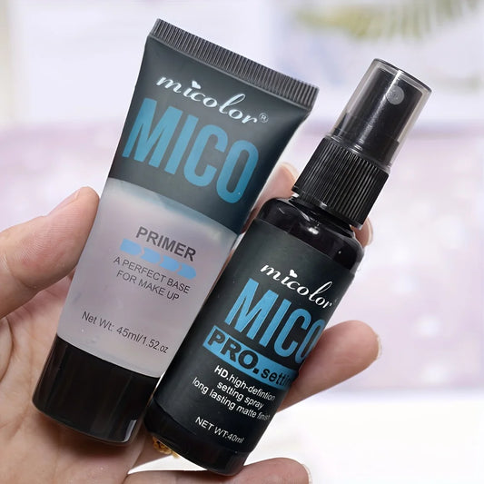 Makeup Primer & Setting Spray Set – Pore Blurring & Long Lasting Hold