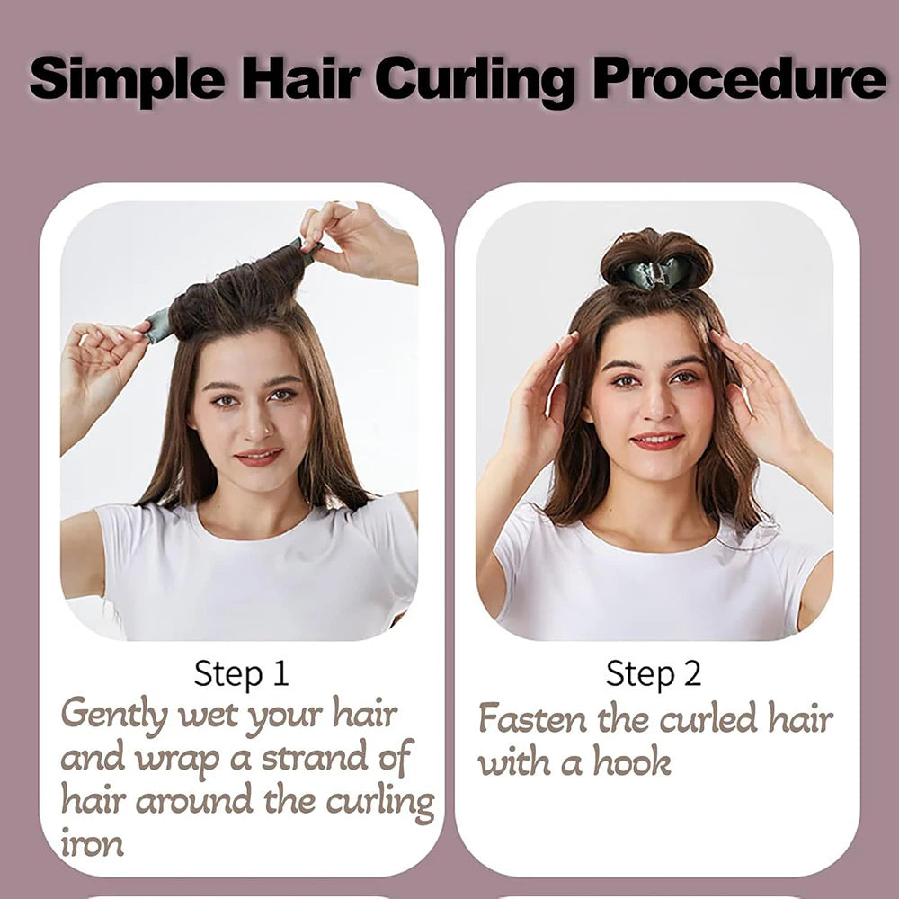 Heatless Curling Headband – No Heat Hair Curlers & Flexi Rod Set
