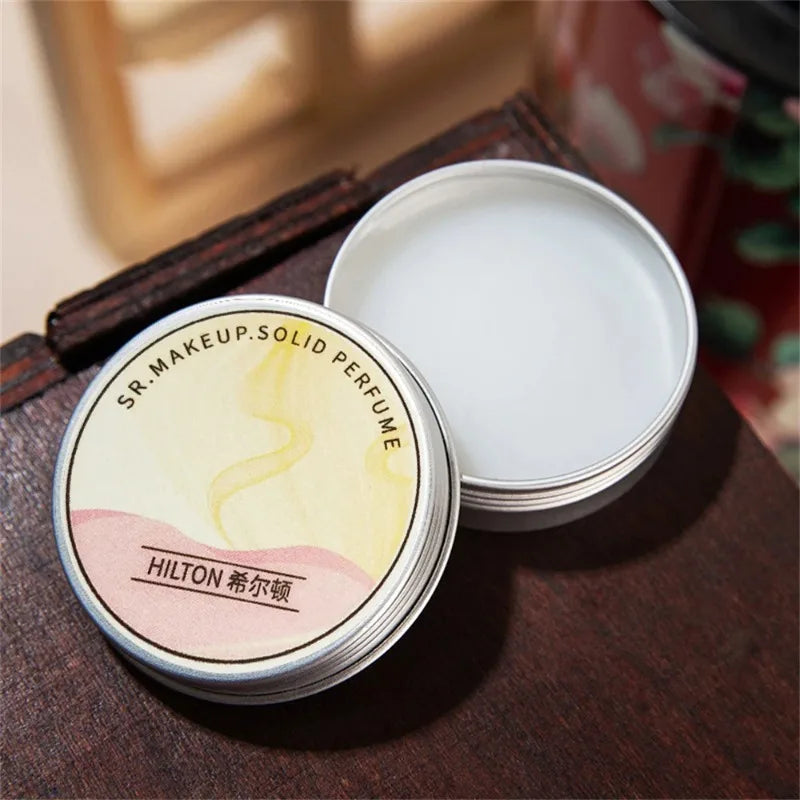 Solid Perfume Balm – Jasmine & Rose Floral Long-Lasting Fragrance (Portable)