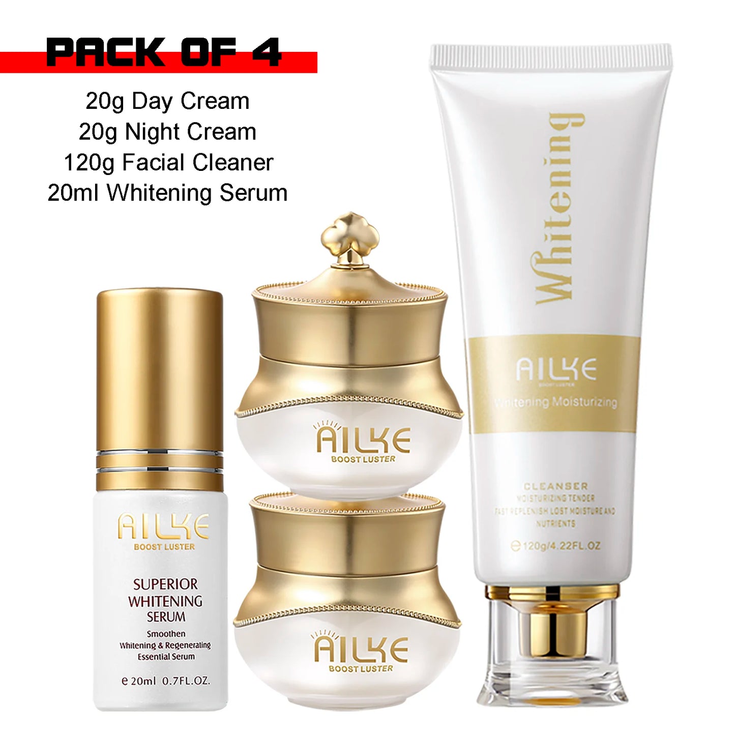 AILKE Rose Face Cream – Whitening, Anti-Wrinkle & Hydrating Korean Skincare Set