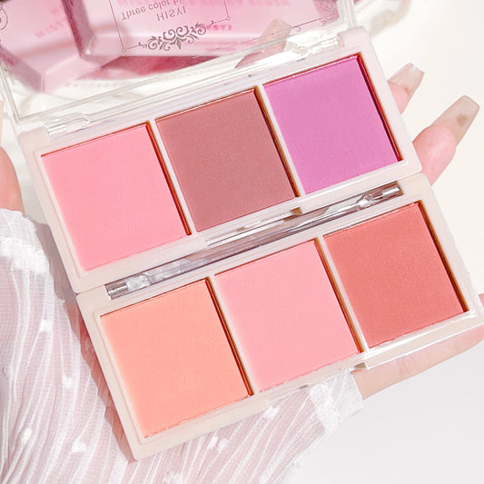 HISYI 3-Color Blush – Matte Natural Finish Rouge