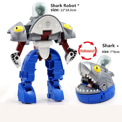 5 in 1 Plants vs Zombies Assembly Deformation BOSS Giant Zombie Robot Action Figure Model Toys Mech PVZ Transforming Gifts