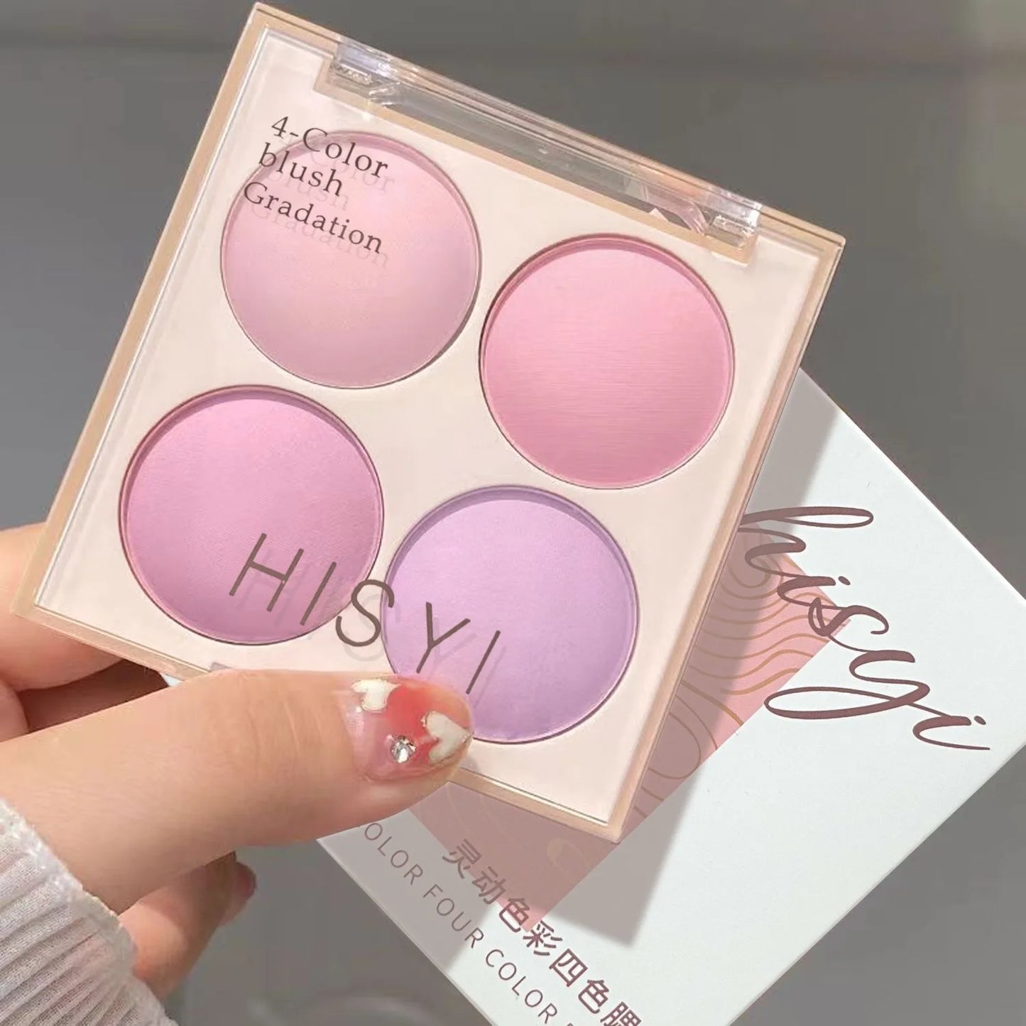 4-Color Matte Blush Palette – Natural Glow & Blendable Cheek Color